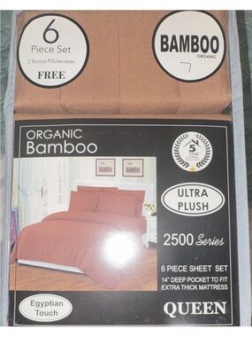 BAMBOO Ultra Plush Queen Sheet Set in Rust